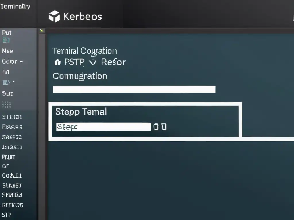 Una imagen nítida y elegante muestra la configuración de Kerberos en Linux, brindando claridad y profesionalismo