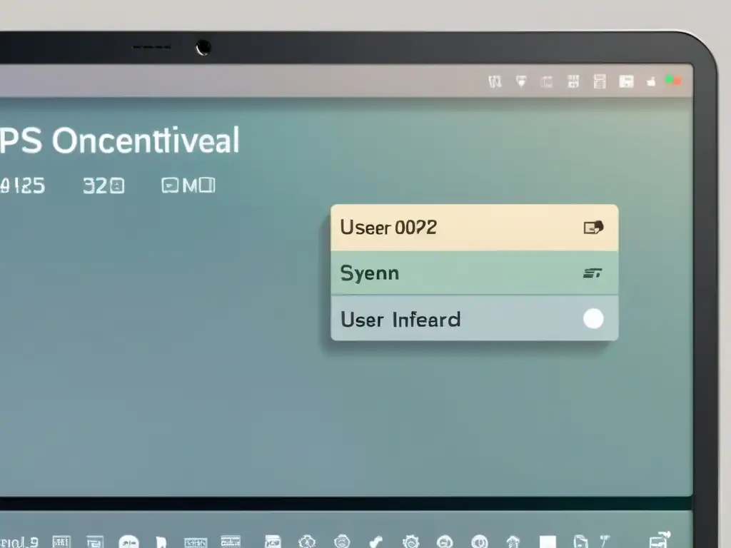 Una imagen de alta resolución de una pantalla de computadora que muestra la interfaz de usuario de un sistema operativo no convencional