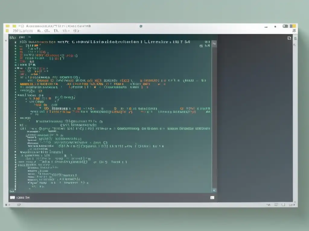 Una imagen 8k de un terminal Linux minimalista con comandos de scripting