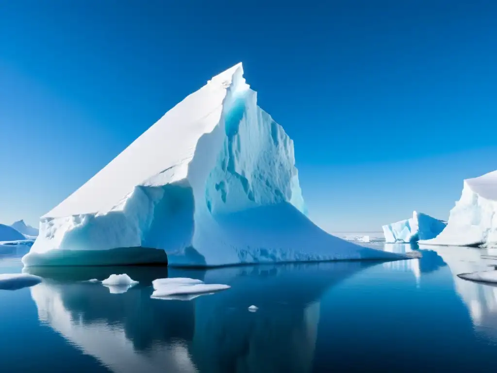 Imponente iceberg en paisaje helado refleja la guía definitiva navegador IceCat