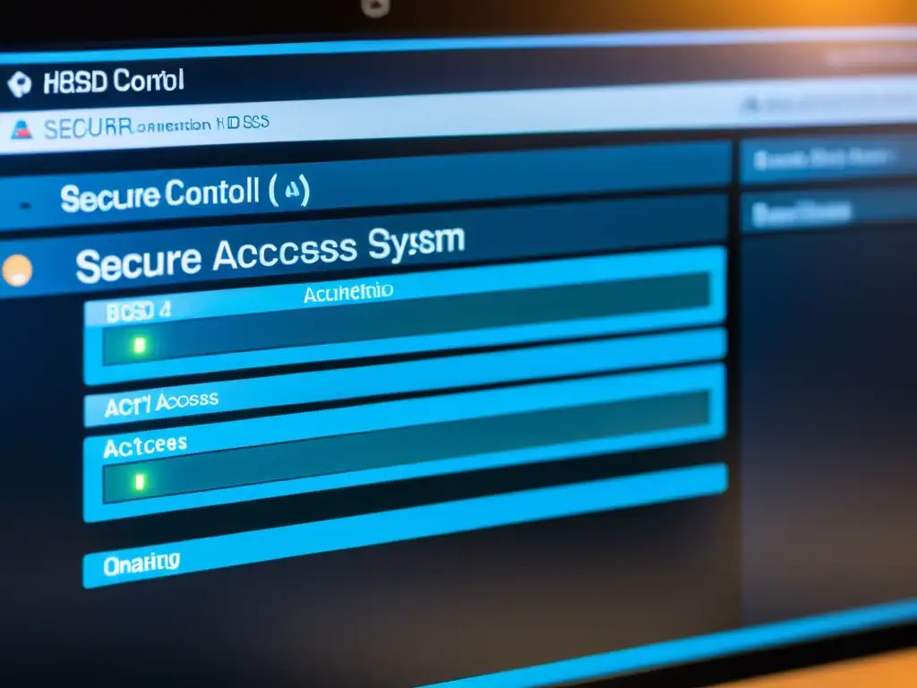 Una interfaz de control de acceso segura en BSD, implementando políticas de seguridad en BSD con detalles precisos y diseño minimalista