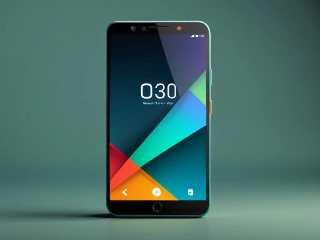 Sleek smartphone con interfaz futurista de sistemas operativos alternativos para móviles