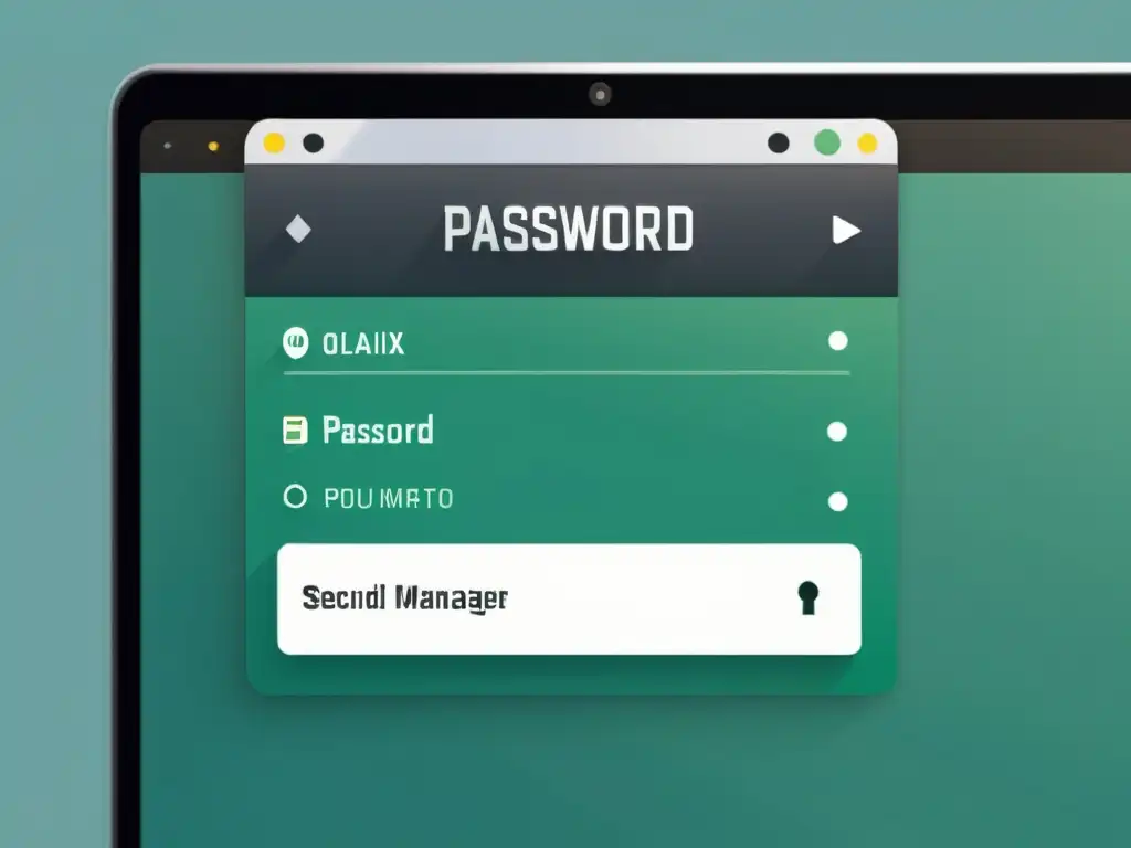 Interfaz de gestor de contraseñas en Linux, con avanzada seguridad y algoritmos de encriptación