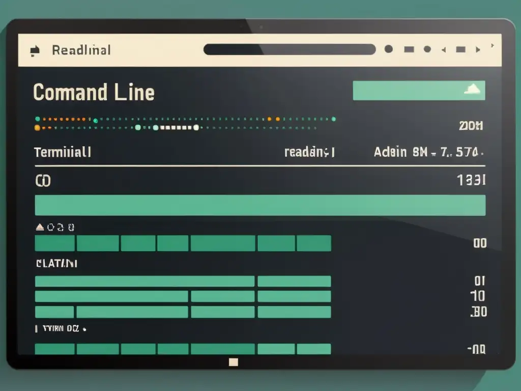 Interfaz de línea de comandos en Linux con monitoreo de marca en tiempo real, diseño minimalista y datos profesionales
