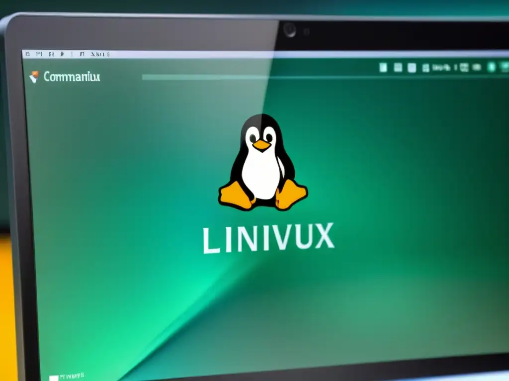 Interfaz minimalista de Linux mostrando antivirus para Linux verdad mito, destacando seguridad avanzada y funcionalidad práctica