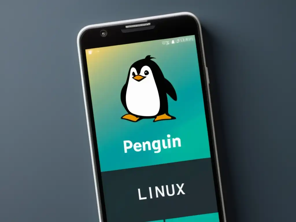 Interfaz minimalista en pantalla de smartphone muestra la integración de Linux y BSD