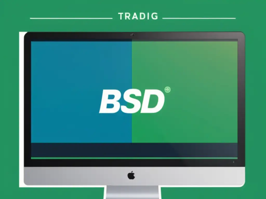 Una interfaz de plataforma de trading en BSD, con un diseño minimalista y sofisticado