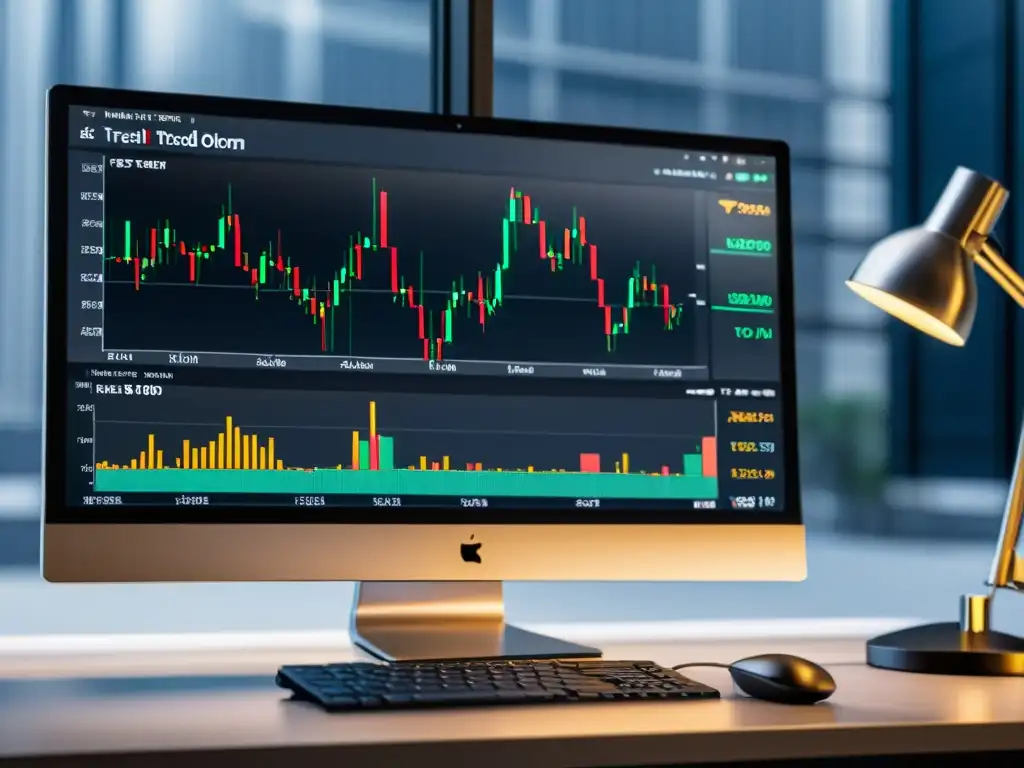 Interfaz de plataforma de trading en Linux, con gráficos en tiempo real