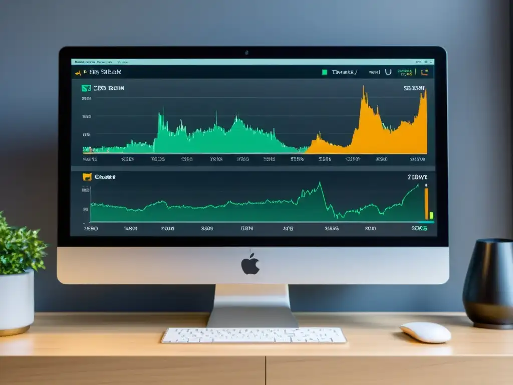 Interfaz de plataforma de trading moderna en Linux