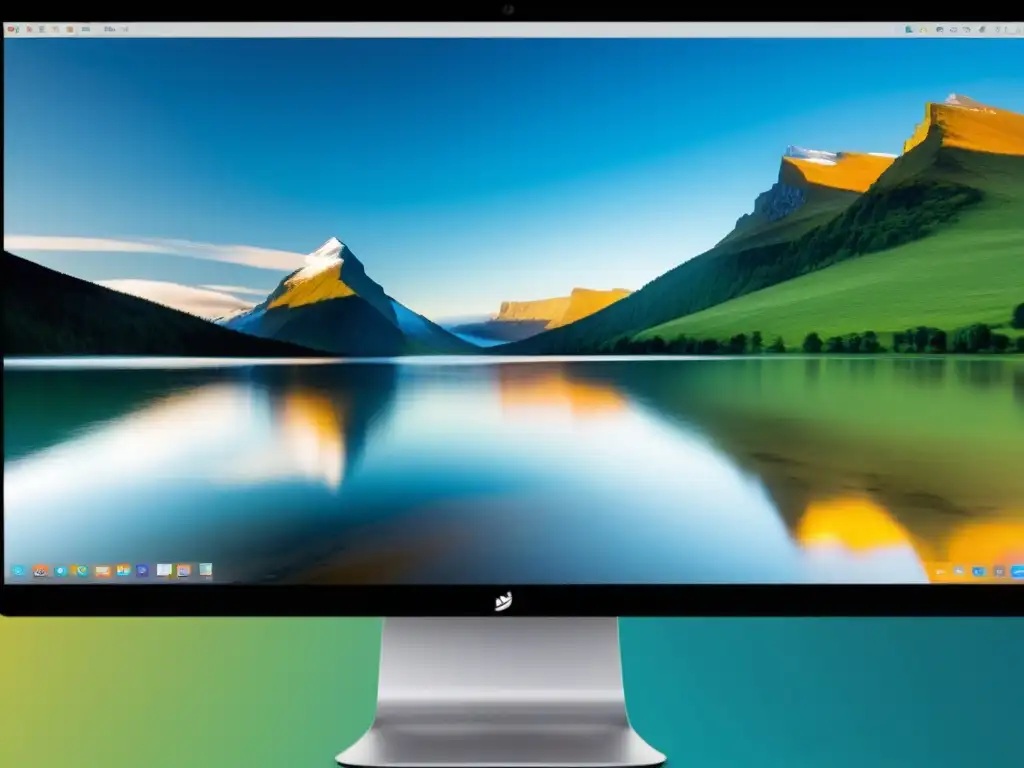 Interfaz de usuario amigable en el escritorio de Sabayon Linux, destacando su diseño elegante y facilidad de uso