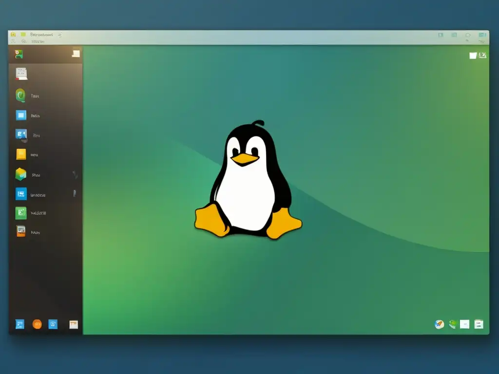 Interfaz de usuario minimalista en Linux, con diseño limpio y profesional