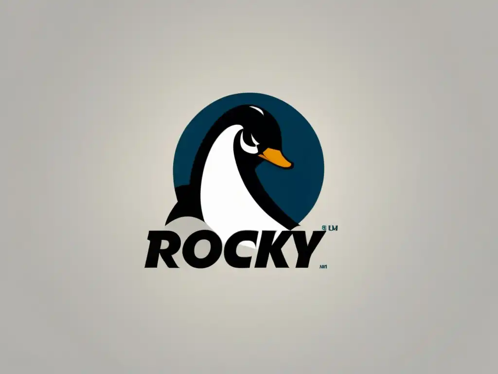 Logo de Rocky Linux en fondo neutro, mostrando su diseño minimalista y profesional