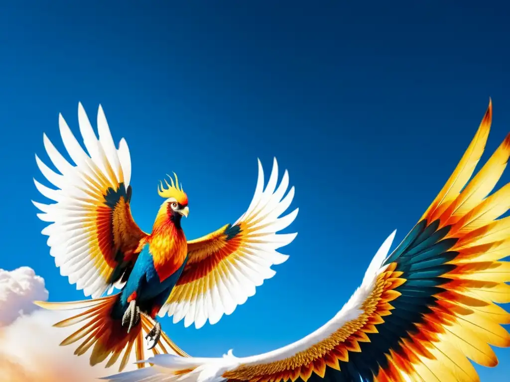 El majestuoso Garuda Linux distribución revisión vuela con sus vibrantes colores de fuego en un cielo despejado