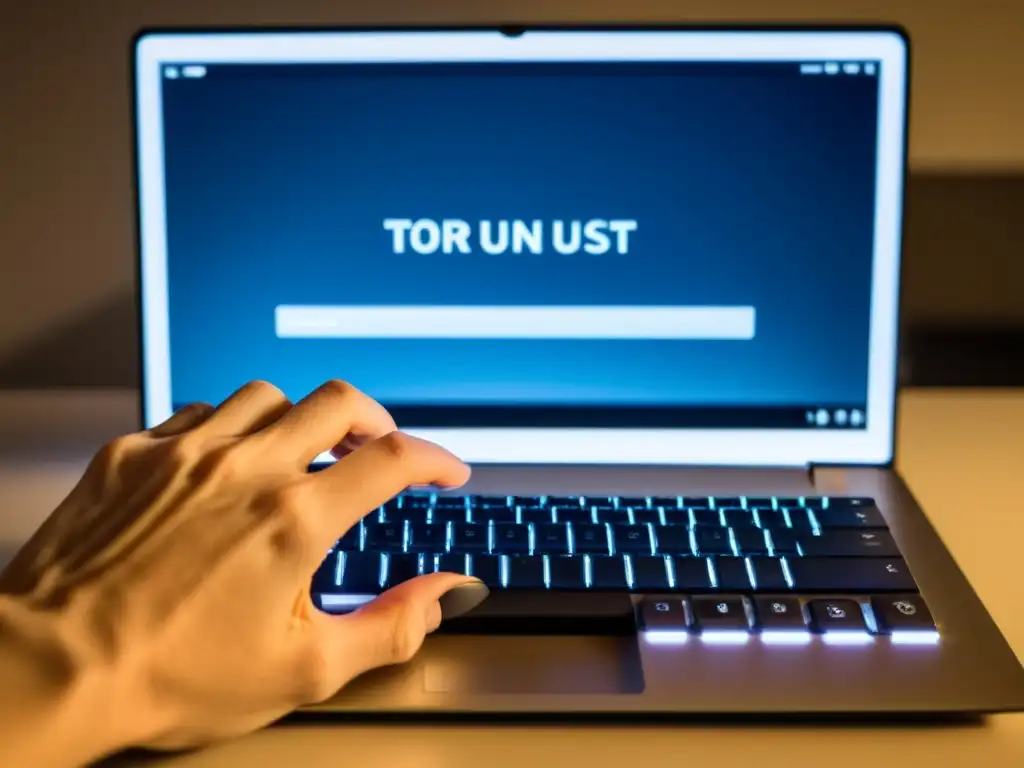 Mano instalando Tor en Linux para navegación anónima