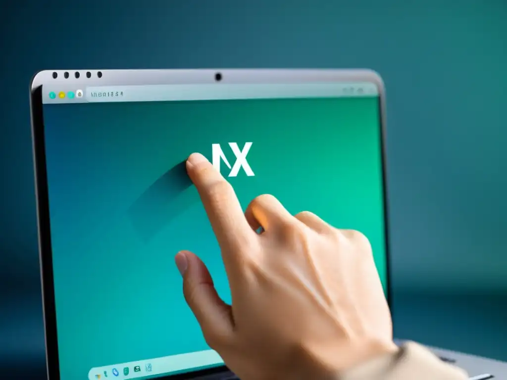 Mano del usuario navegando la interfaz de MX Linux, destacando rendimiento y facilidad de uso