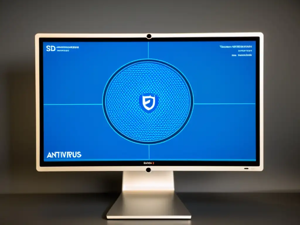 Un monitor moderno muestra software antivirus y antimalware para BSD