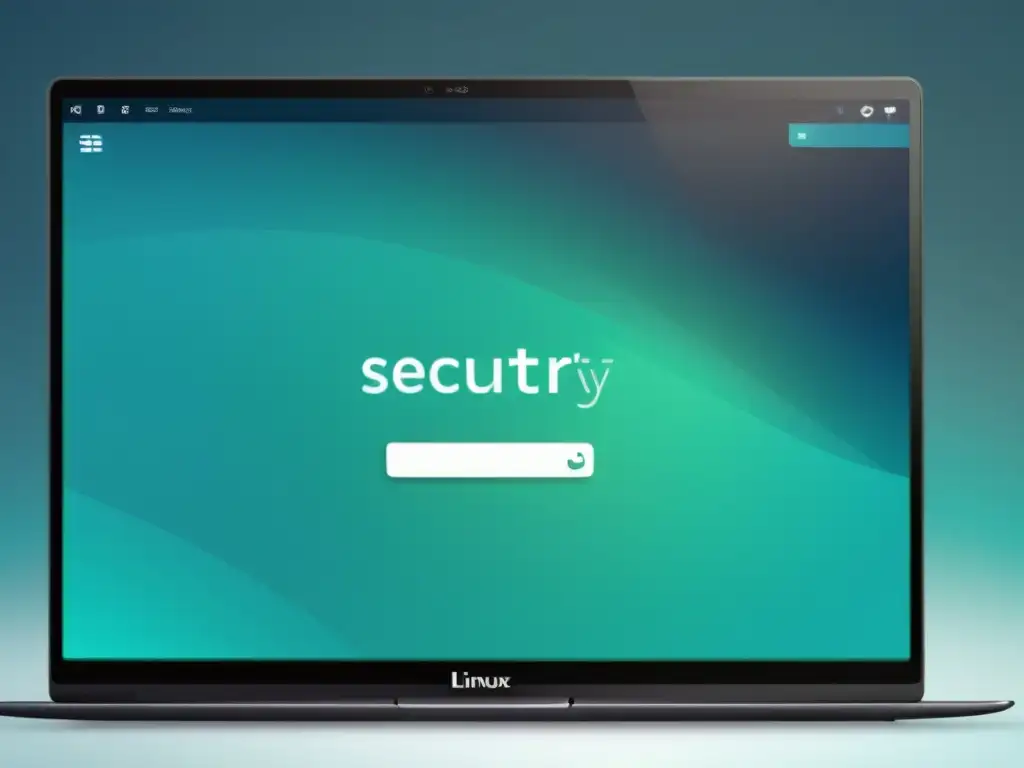 Ordenador con escritorio Linux enfocado en seguridad, apps de protección