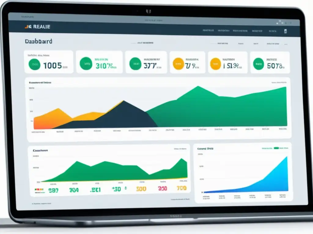 Panel de control moderno y minimalista con métricas de ventas en tiempo real, ideal para Herramientas de monitoreo Ecommerce