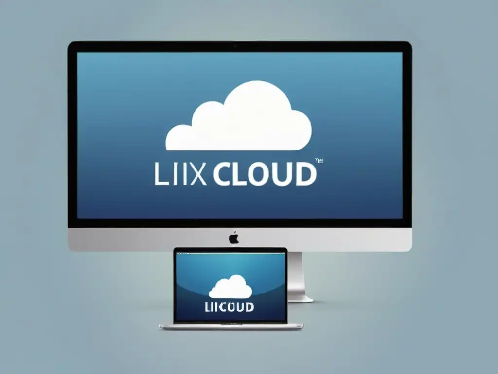 Persona usando iCloud en Linux, integrando dispositivos Apple