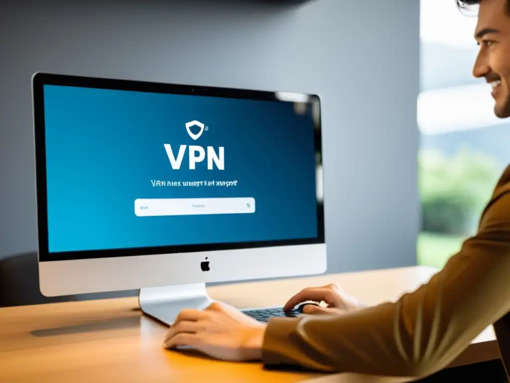 Persona usando un servicio VPN en Linux, destaca la confiabilidad