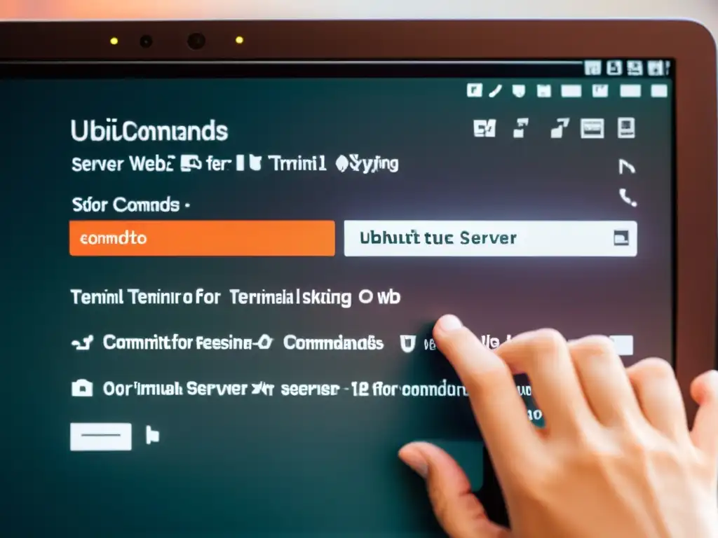 Persona configurando un servidor Ubuntu para web hosting
