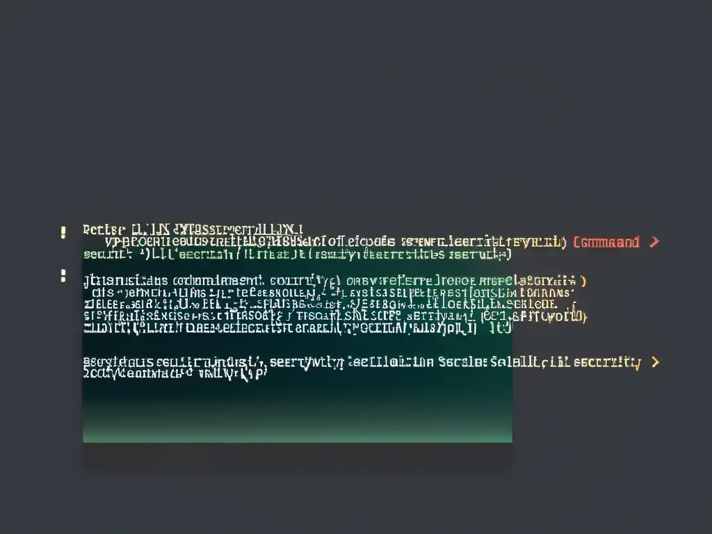 Implementación de scripts de seguridad para sistemas Linux en una interfaz minimalista de línea de comandos, con código desplazándose