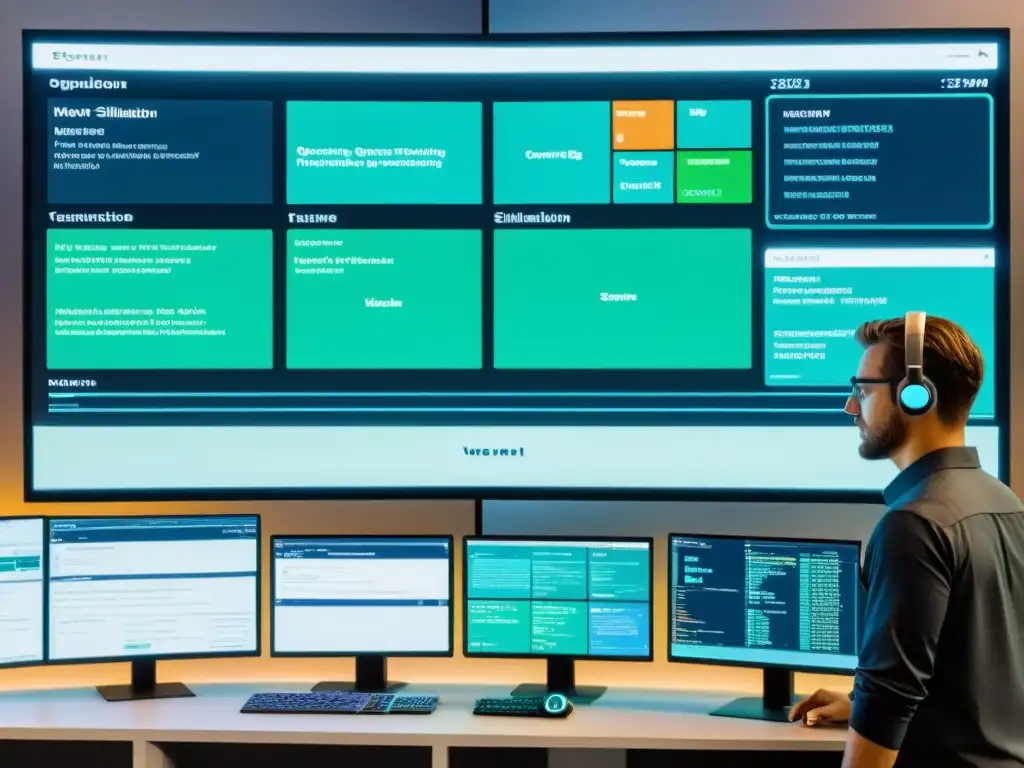 Simuladores de sistemas operativos educativos: Representación visual futurista y dinámica de un complejo sistema operativo en múltiples pantallas