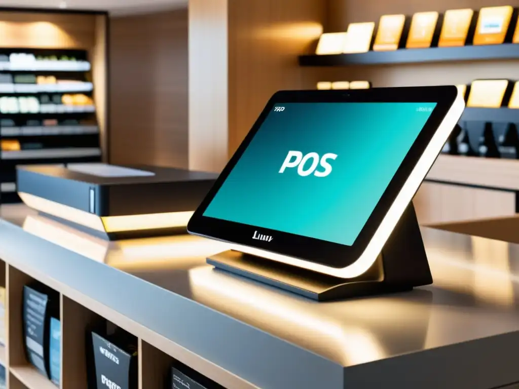 Sistema POS Linux para comercio en entorno retail moderno, con pantalla táctil y diseño intuitivo, integrado de forma armoniosa