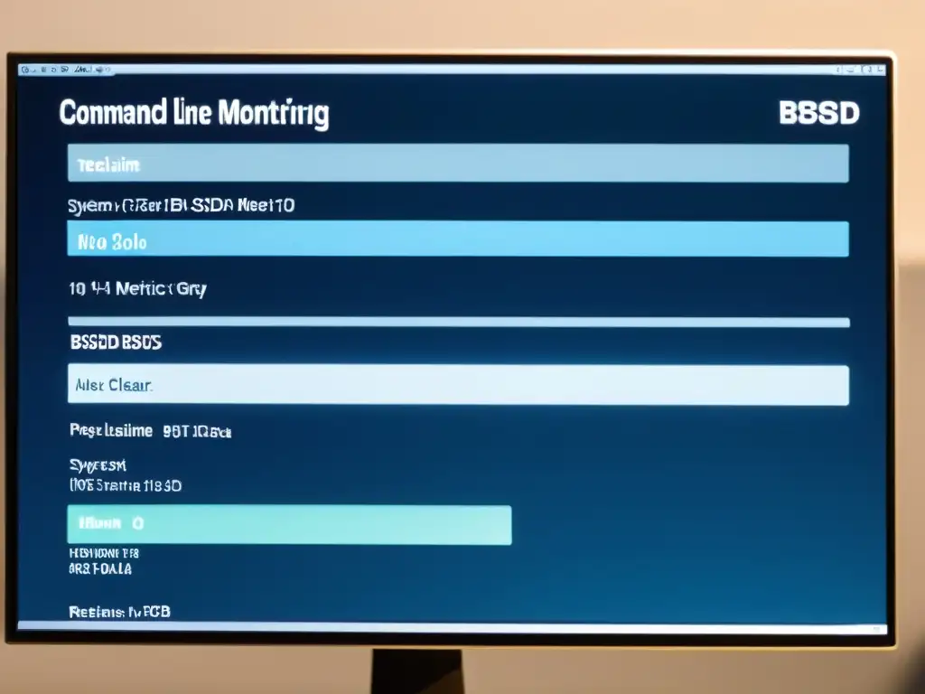 Monitorización de sistemas BSD en una interfaz minimalista y moderna, mostrando datos en tiempo real de CPU, memoria y red