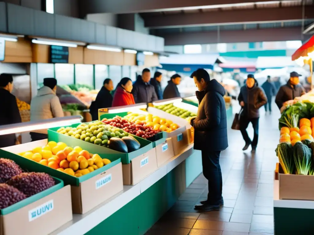 Sistemas POS Linux para comercio integrados en un animado mercado local, con una atmósfera auténtica y dinámica