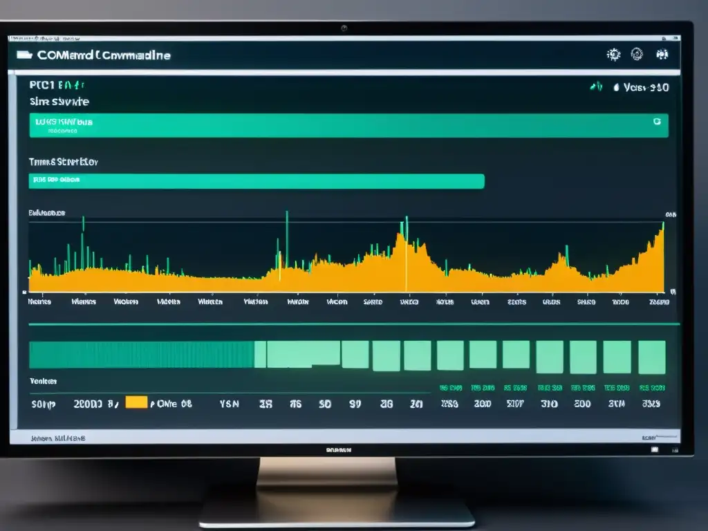 Monitorización de sistemas con scripts personalizados en una interfaz de línea de comandos, mostrando datos en tiempo real y diseño minimalista