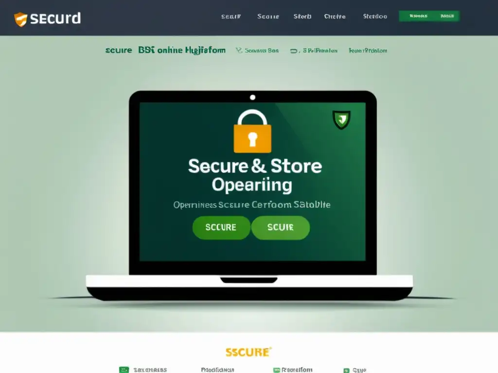 Tienda online segura en BSD con diseño limpio y enfoque en seguridad, SSL, pasarelas de pago seguras y datos de clientes encriptados