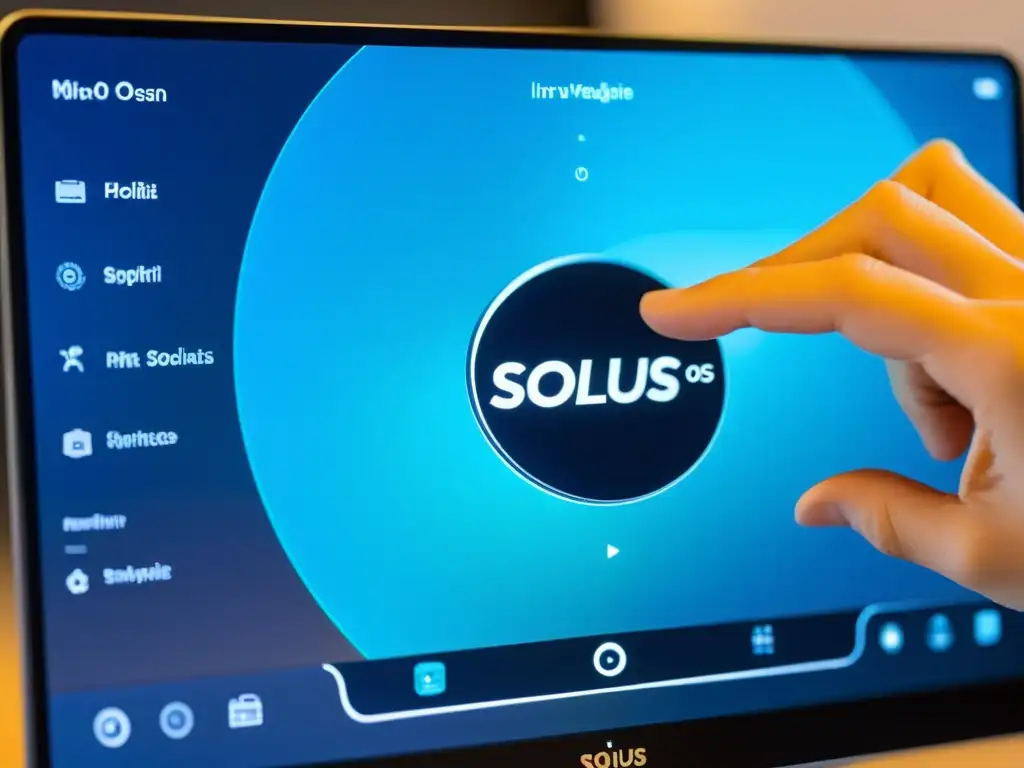 Un usuario experimenta la interfaz de Solus OS, resaltando su diseño minimalista y la experiencia de usuario en Solus OS