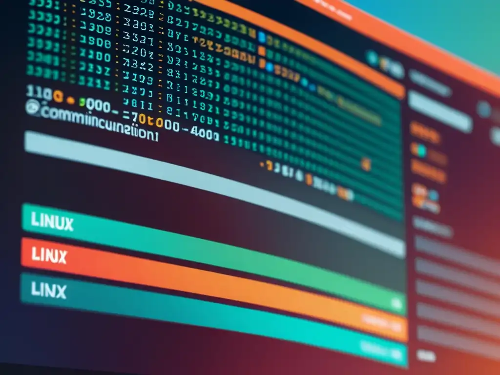 Vibrante foro Linux: código y discusiones en detalle, evocando profesionalismo y consejos expertos
