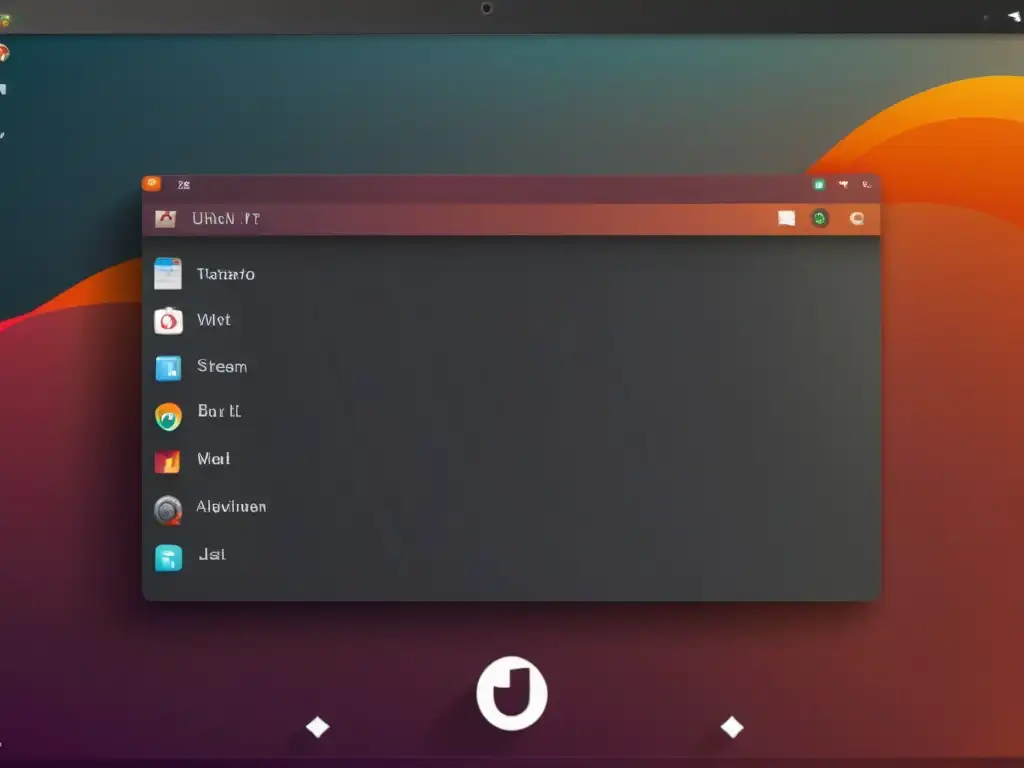 Una vista cercana del pulido y minimalista escritorio de Ubuntu 22