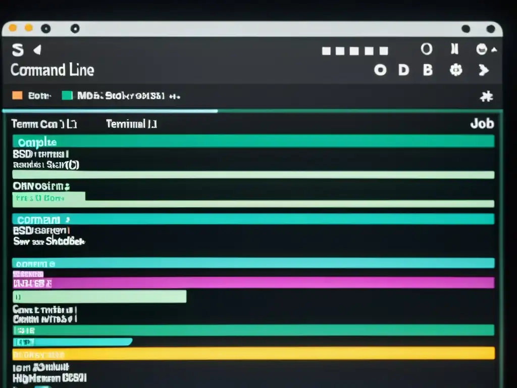 Una vista detallada de una interfaz de línea de comandos mostrando un complejo horario de tareas cron en un entorno BSD