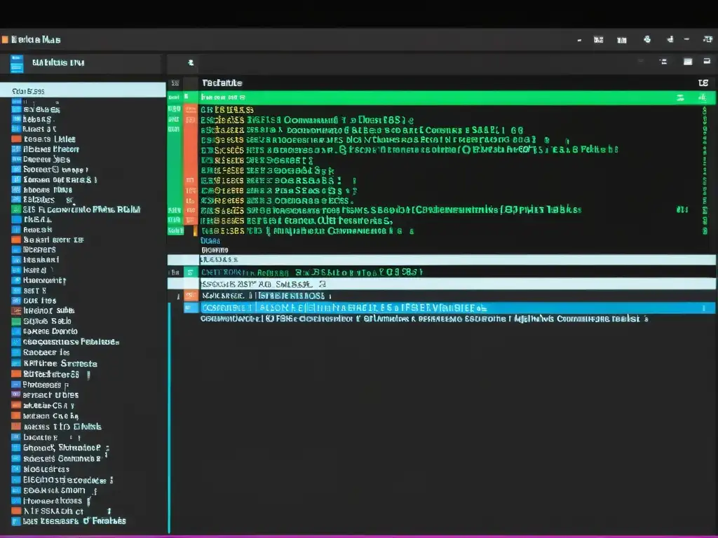 Una representación visual detallada de la configuración segura de iptables Linux en una interfaz de línea de comandos con resaltado de sintaxis