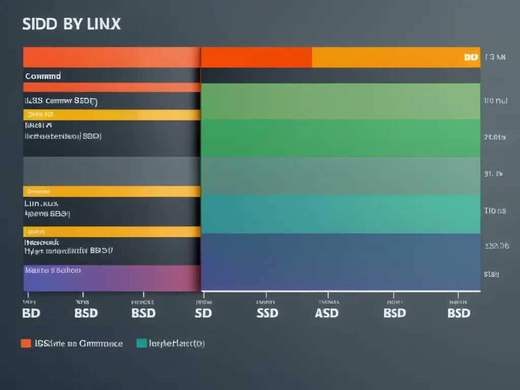 Comparación visual de las interfaces de línea de comandos de BSD y Linux, resaltando ventajas y desventajas de BSD