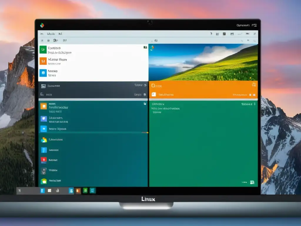 Comparación visual de las interfaces de Linux y Windows, mostrando ventajas y desventajas