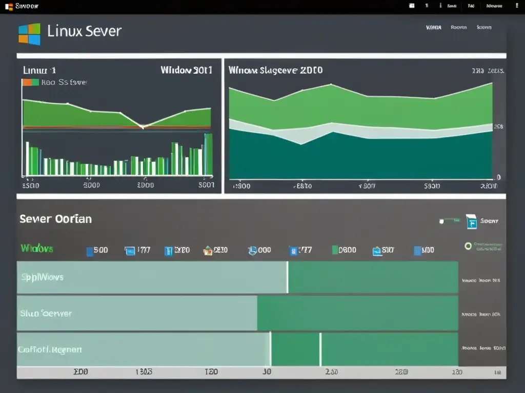 Comparación visual: Rendimiento de Linux frente a Windows en servidores