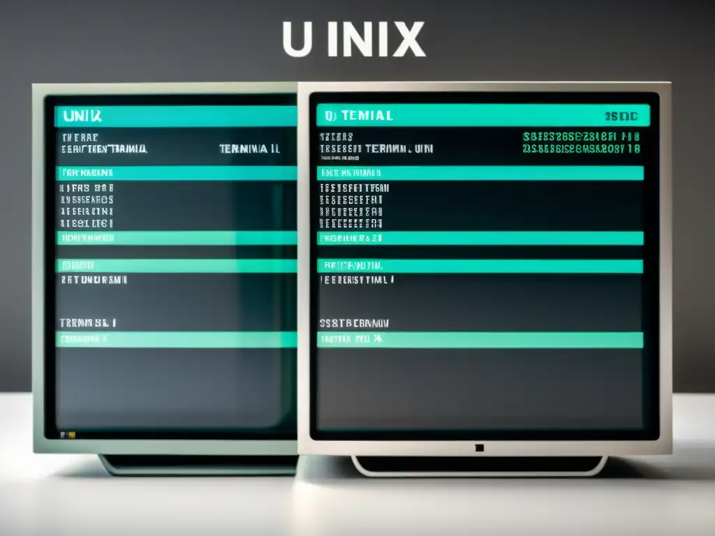 Comparación visual de terminales: diferencias fundamentales entre Unix y Linux